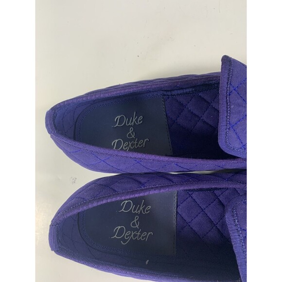DUKE & DEXTER  MEN’S BRUSHED VELVET QUILTED LOAFER  BLUE  SHOE SIZE 12 US/ 11 UK main image 5
